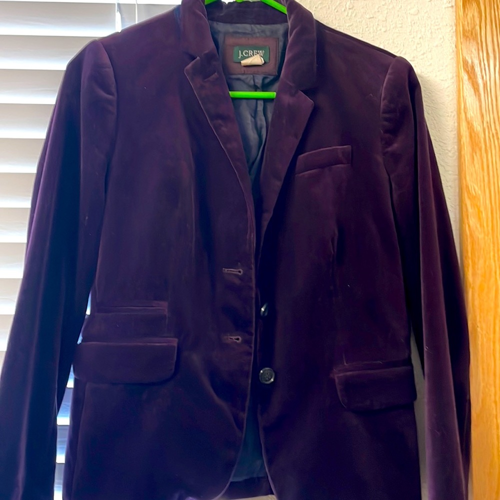 J. Crew Purple Velvet Blazer